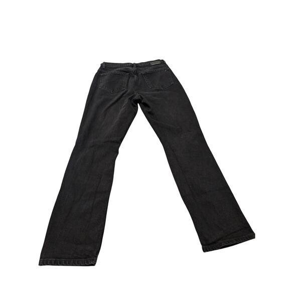 Current/Elliot black onyx boyfriend jeans ripped knees straight - Picture 8 of 10